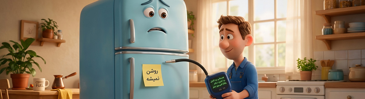 چرا یخچال روشن نمیشه